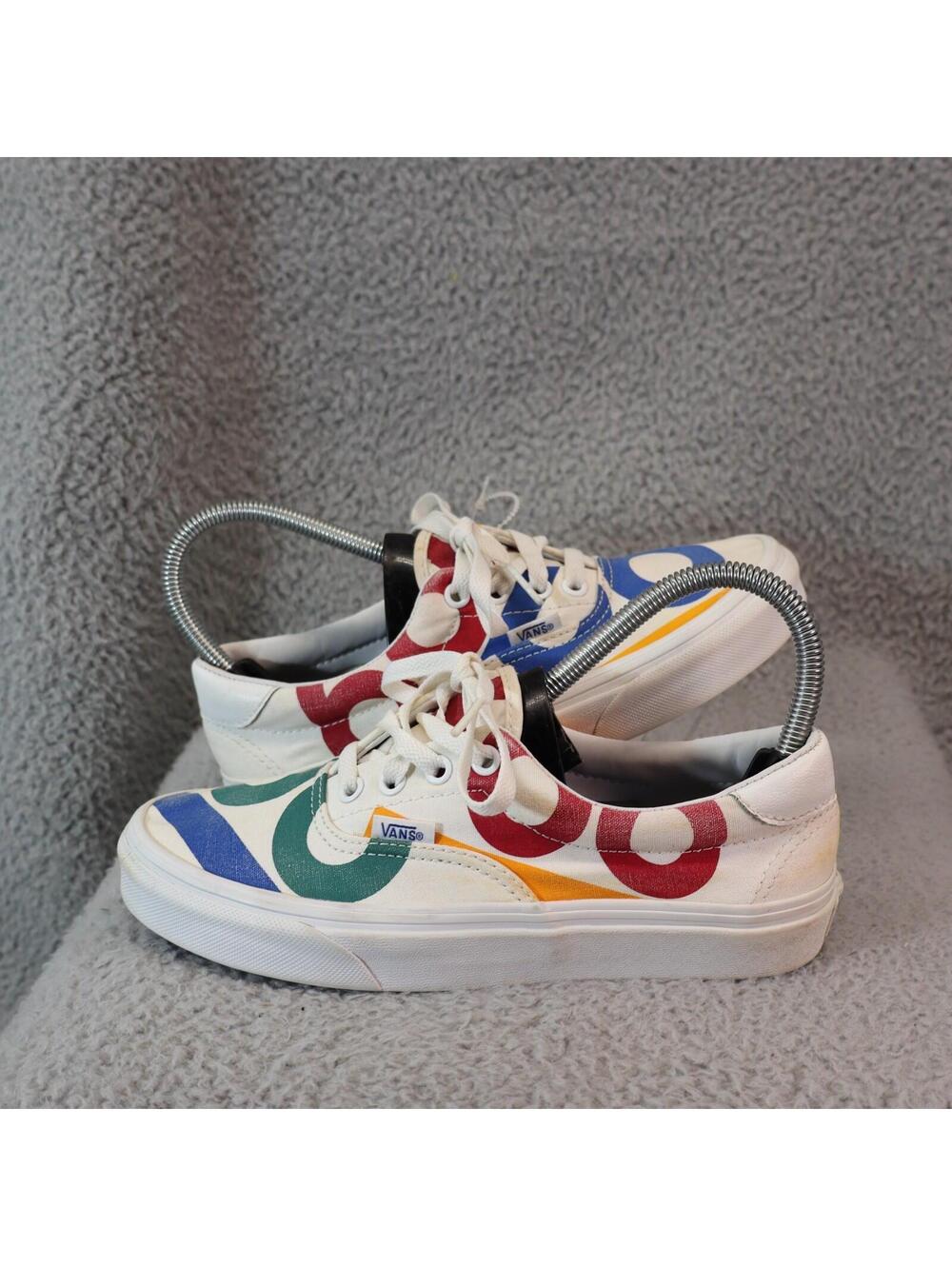 VANS White Multicolored Sneakers size 5.5 Men / 7 Women